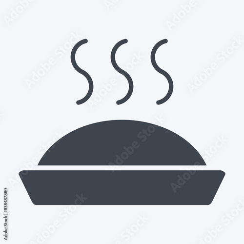 Icon Pie Cake. related to Breakfast symbol. glyph style. simple illustration