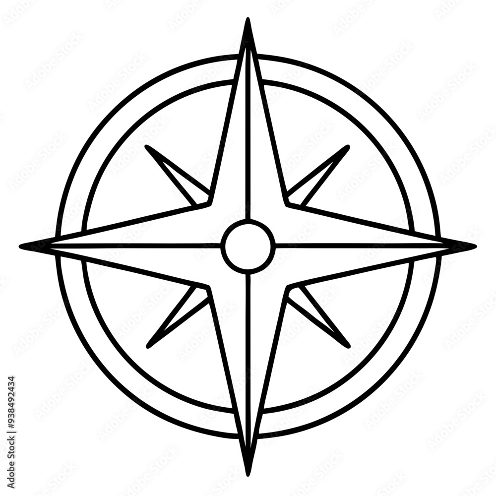 Minimalist Compass Icon
