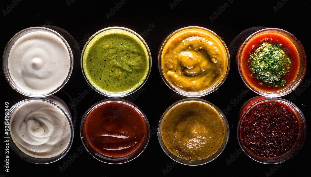 Aromatic Assorted Indian Dips and Sauces Aromatic Assorted Indian Dips and Sauces