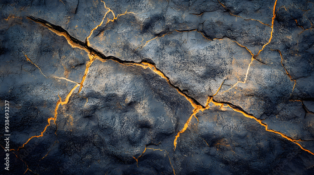 Fototapeta premium Textured background of rocky formation with cracks