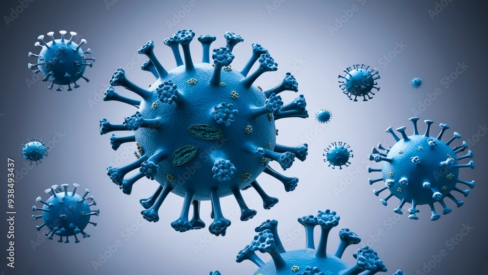Pox Virus with Realistic Surface Proteins Pox Virus with Realistic Surface Proteins
