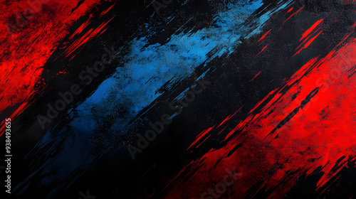 Abstract red, black and blue background with grunge brush strokes . textures for poster and web banner design, perfect for extreme, sportswear, racing, football, motocross