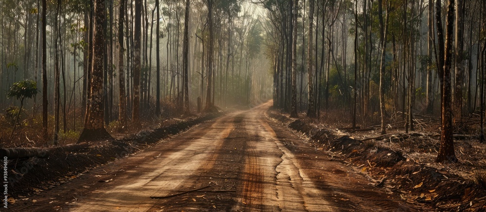Naklejka premium The Road Rubber Plantation
