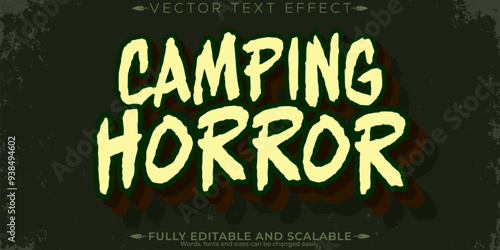 Horror text effect, editable halloween and scary text style