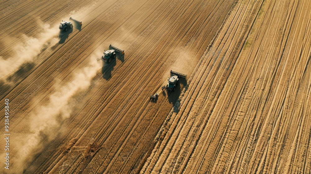 Tractors Working in a Field Tractors Working in a Field