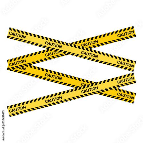 Wallpaper Mural caution danger warning ribbon barricade design vector template Torontodigital.ca