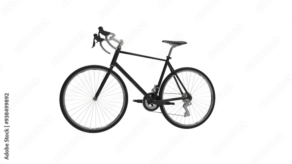 Generic black bicycle isolate in transparent png Generic black bicycle isolate in transparent png