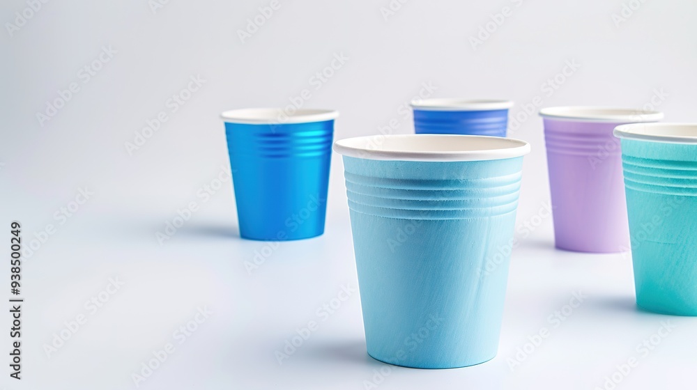 Styrofoam cups in white background and high resolution images.