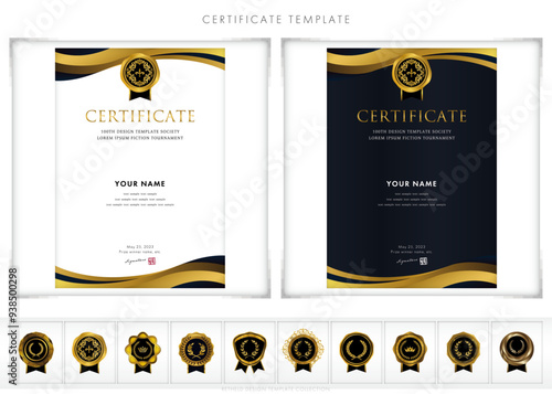 賞状２２４　certificate　award　表彰状　celebration