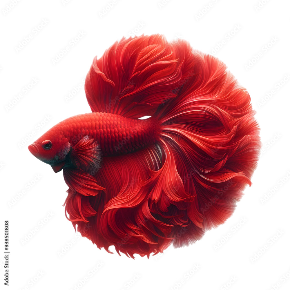 Fototapeta premium Betta fish Isolated transparent Background 12