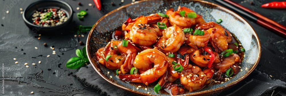 Special Dish with Spicy Shrimps Special Dish with Spicy Shrimps