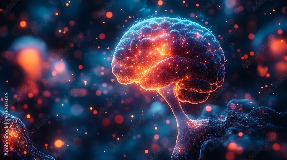 Human brain stimulation or activity with neuron close-up 3D rendering illustration. Neurology, cognition, neuronal network, psychology, neuroscience scientific concepts design Human brain stimulation or activity with neuron close-up 3D rendering illustration. Neurology, cognition, neuronal network, psychology, neuroscience scientific concepts design