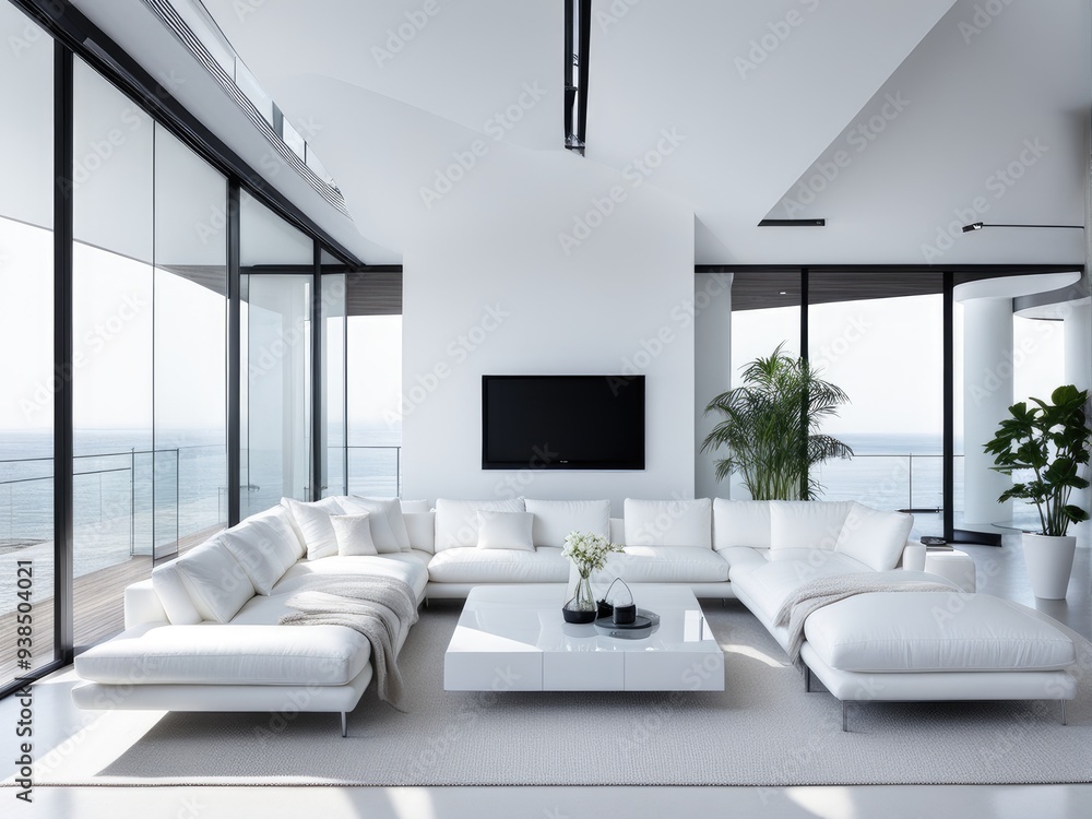 Modern white interior Modern white interior