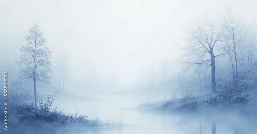 Obraz premium fog in the forest