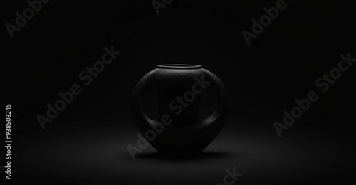glass bottle on black background