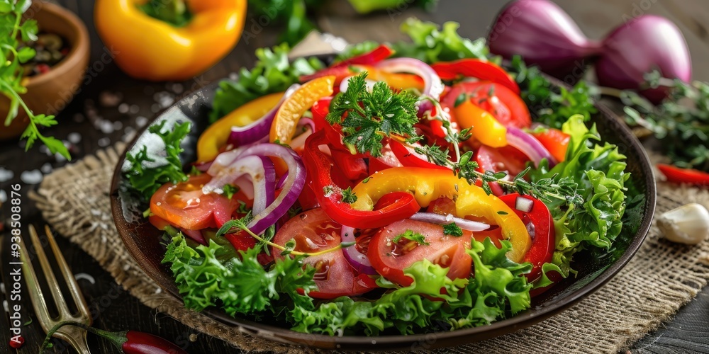 Fresh Shirazi Salad from a Middle Eastern Cuisine Fresh Shirazi Salad from a Middle Eastern Cuisine