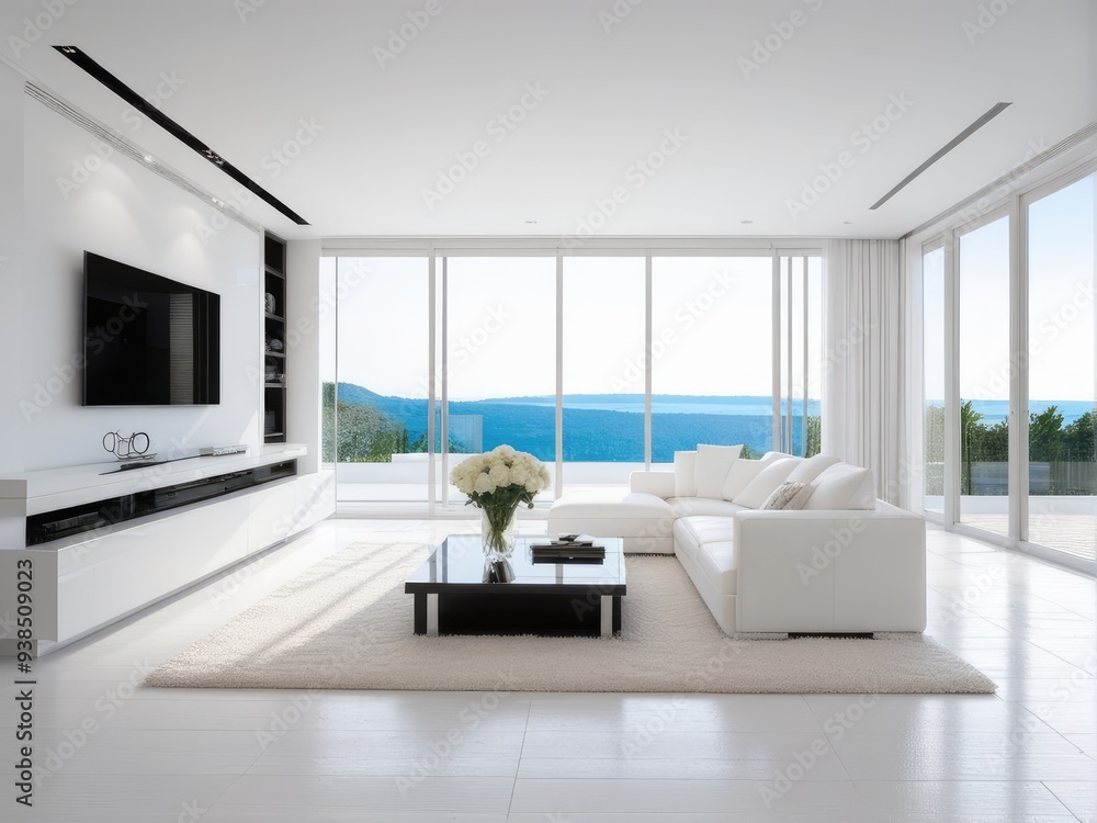 Modern white interior Modern white interior