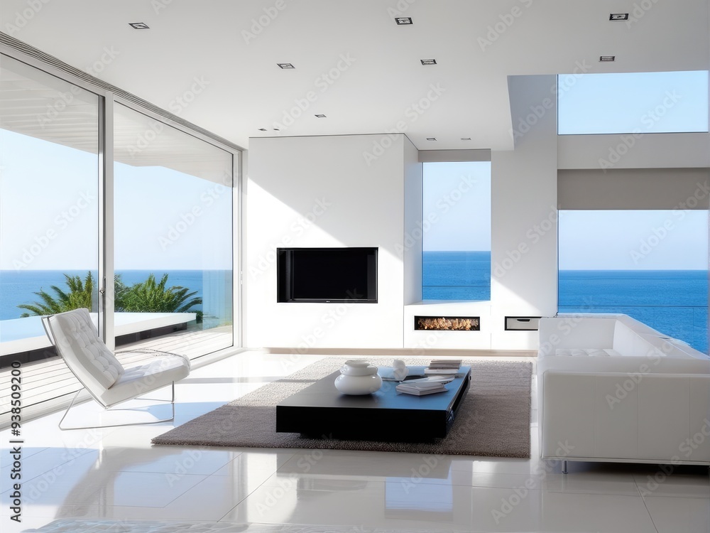 Modern white interior Modern white interior