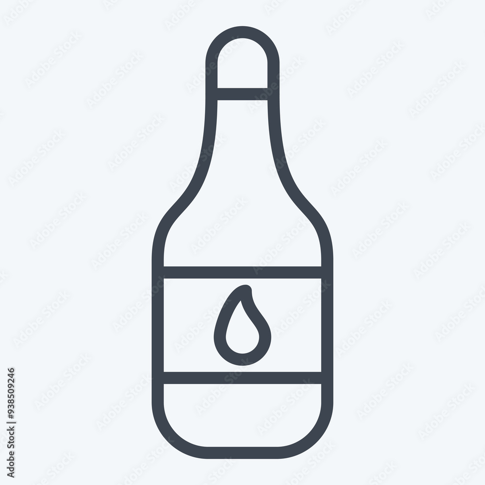 Icon Water. related to Breakfast symbol. line style. simple illustration Icon Water. related to Breakfast symbol. line style. simple illustration