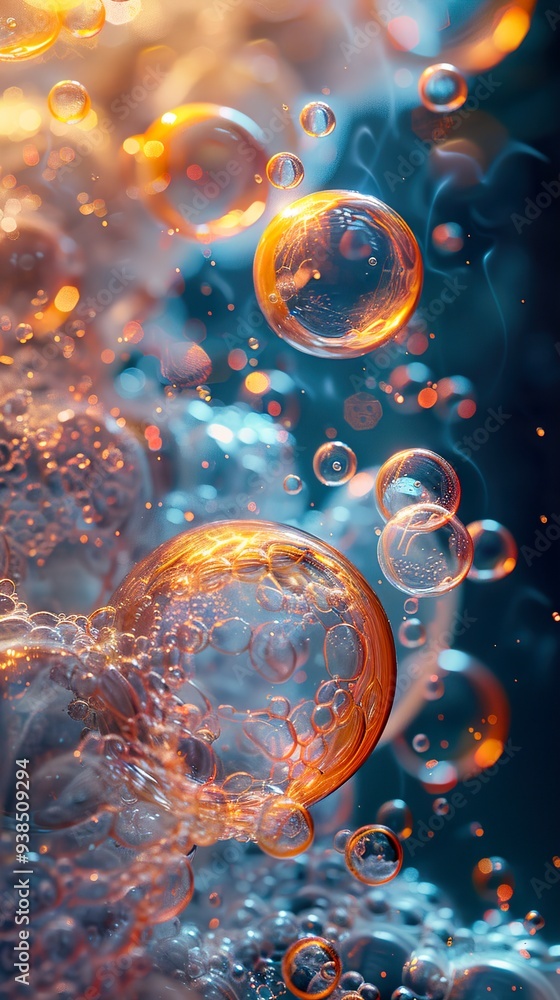 Abstract Macro Photography of Oil Bubbles in Water Abstract Macro Photography of Oil Bubbles in Water