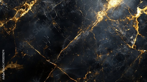 Textured of the black marble background Gold and white patterned natural of dark gray marble texture black Pietra Italian marbel texture background Black marble gold pattern luxury dar : Generative AI
