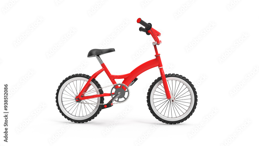red children's bicycle isolated on transparent background red children's bicycle isolated on transparent background