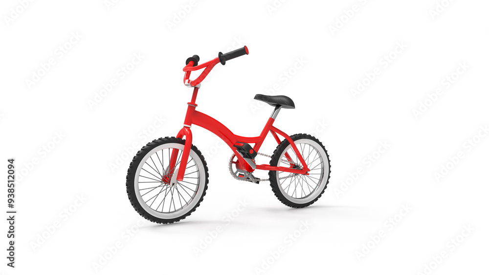 red children's bicycle isolated on transparent background red children's bicycle isolated on transparent background