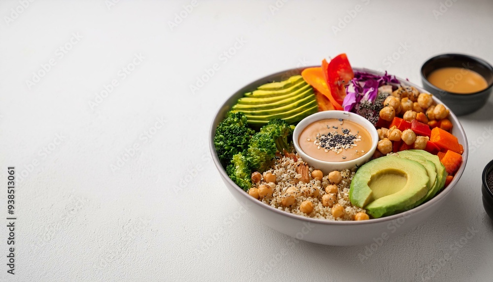 Vegan Buddha Bowl Space for text Vegan Buddha Bowl Space for text