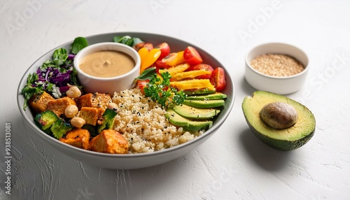 Vegan Buddha Bowl Space for text