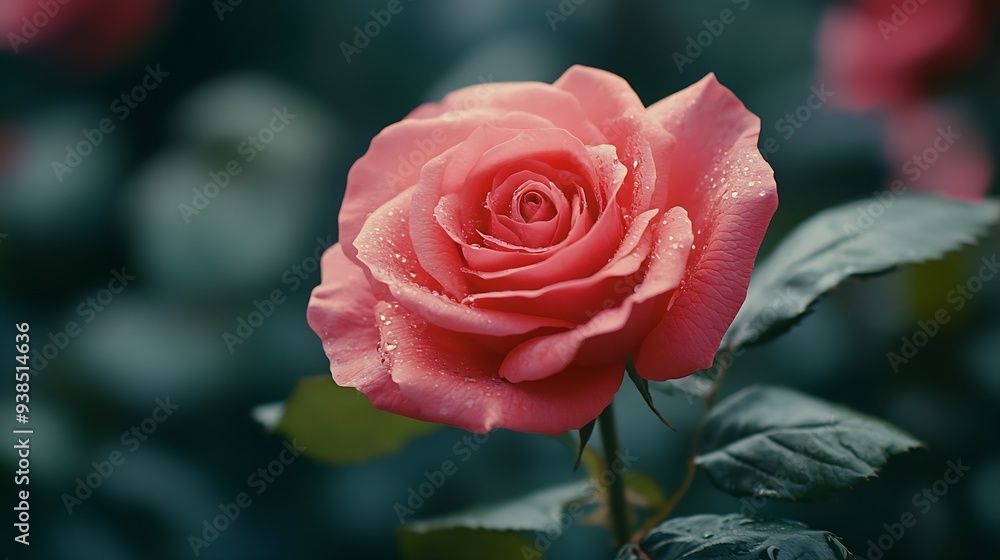 pink rose flower background Red roses on a bush in the garden closeup delicate pink rose flower with green leaves Red Rose Magic beauty in the garden concept of romance gift : Generative AI pink rose flower background Red roses on a bush in the garden closeup delicate pink rose flower with green leaves Red Rose Magic beauty in the garden concept of romance gift : Generative AI