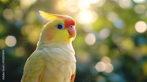 Yellow cockatiel parrotCute cockatielHome pet parrotThe best cockatielBeautiful photo of a birdOrnithologyFunny parrotCockatiel parrotHome pet yellow birdBeautiful feathersLove for ani : Generative AI photo