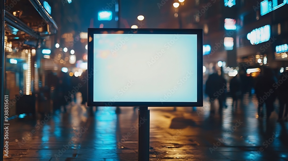 Blank digital screen sign mockup in the urban environment empty space to display your advertising or branding campaign : Generative AI Blank digital screen sign mockup in the urban environment empty space to display your advertising or branding campaign : Generative AI