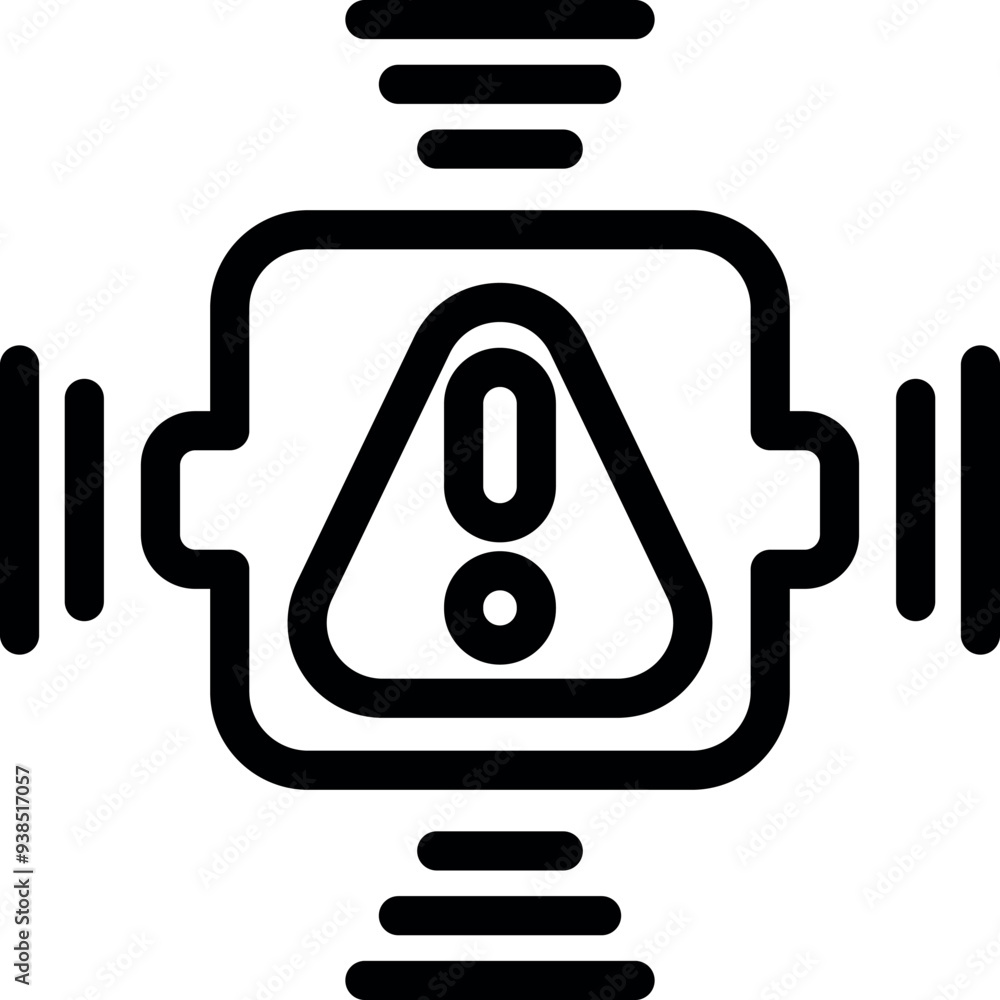 System integration showing warning sign with data flow, concept for software development System integration showing warning sign with data flow, concept for software development