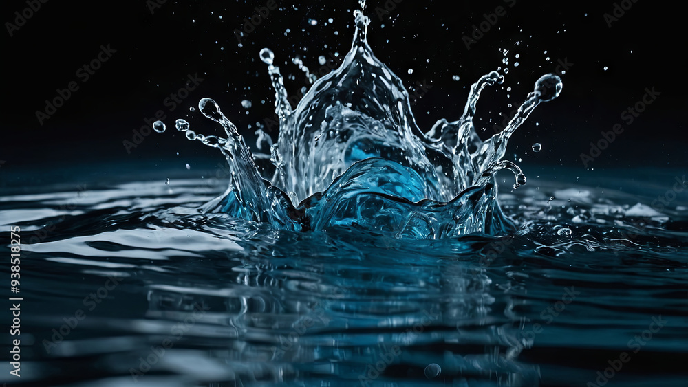 a splash of water on a black background, digital art, screenshot phone, wallpaper phone a splash of water on a black background, digital art, screenshot phone, wallpaper phone