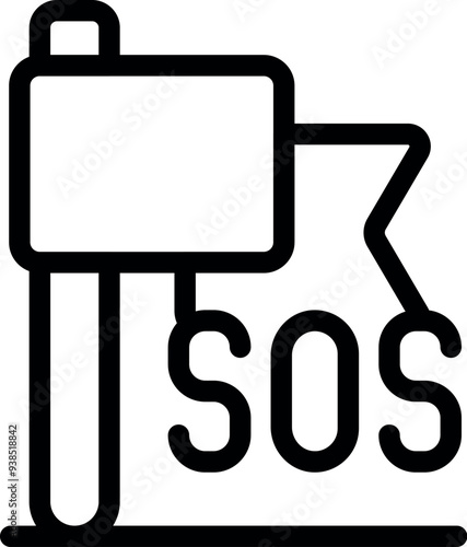 Mailbox is signaling an sos, indicating an urgent need for assistance or a critical situation