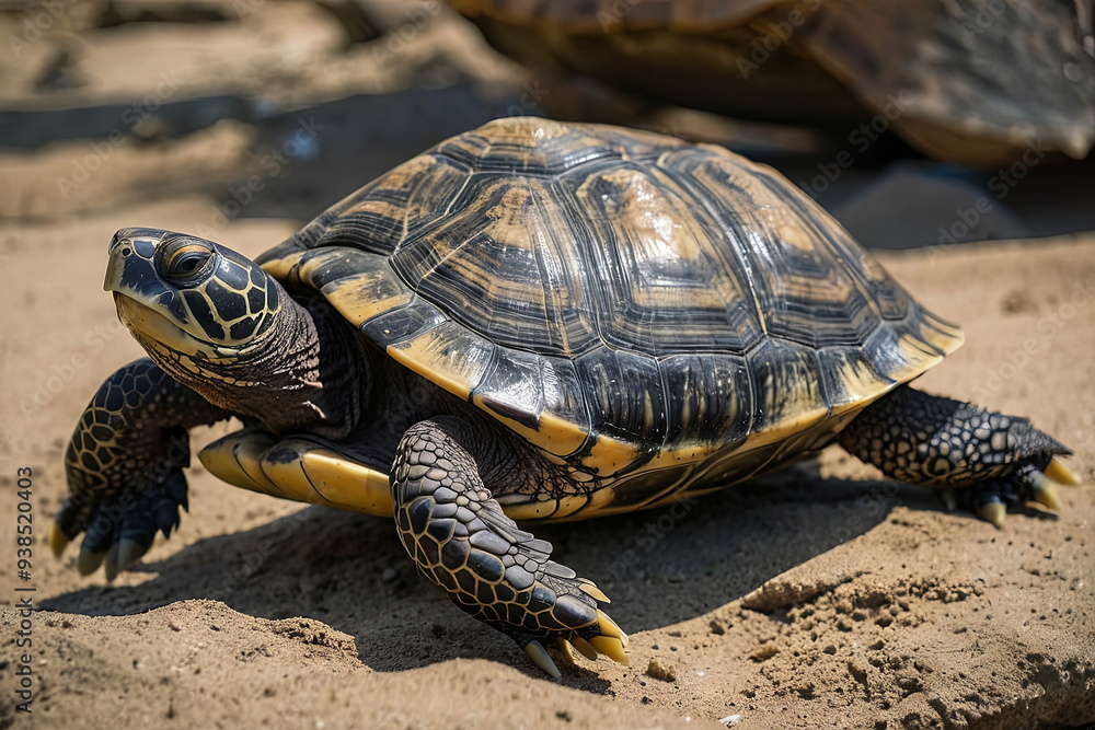 Obraz premium a magnificent happy turtle 