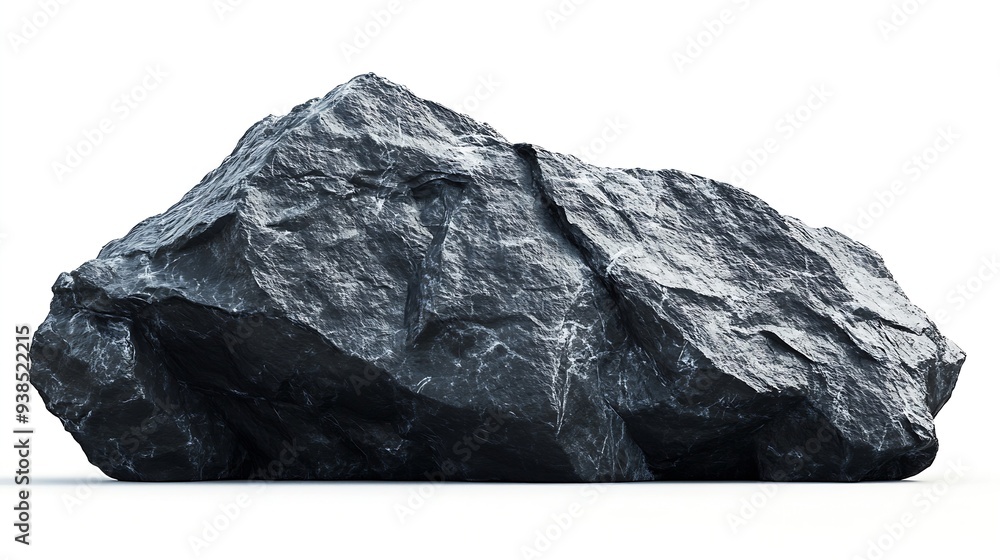 Front Black Rock on white background Blank for mockup design construction work decorate large buildings Blank for design : Generative AI Front Black Rock on white background Blank for mockup design construction work decorate large buildings Blank for design : Generative AI