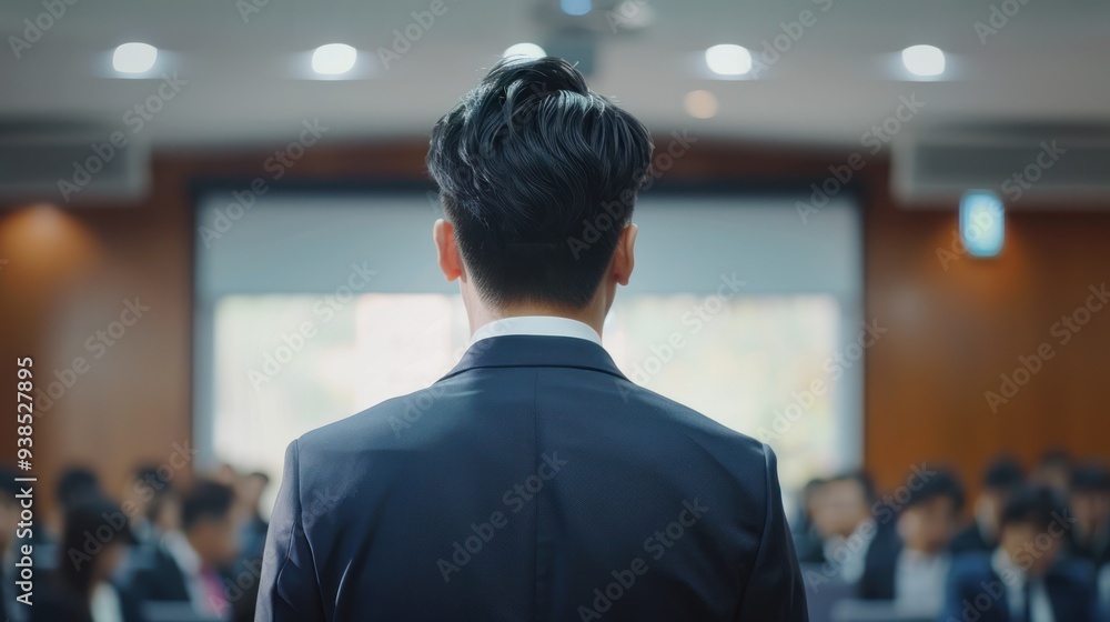 Fototapeta premium Businessman Addressing Audience
