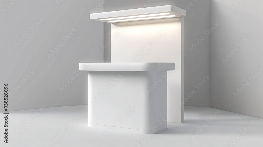 A realistic mockup of an advertising booth stand, isolated and designed to showcase products or services. Mockup A realistic mockup of an advertising booth stand, isolated and designed to showcase products or services. Mockup