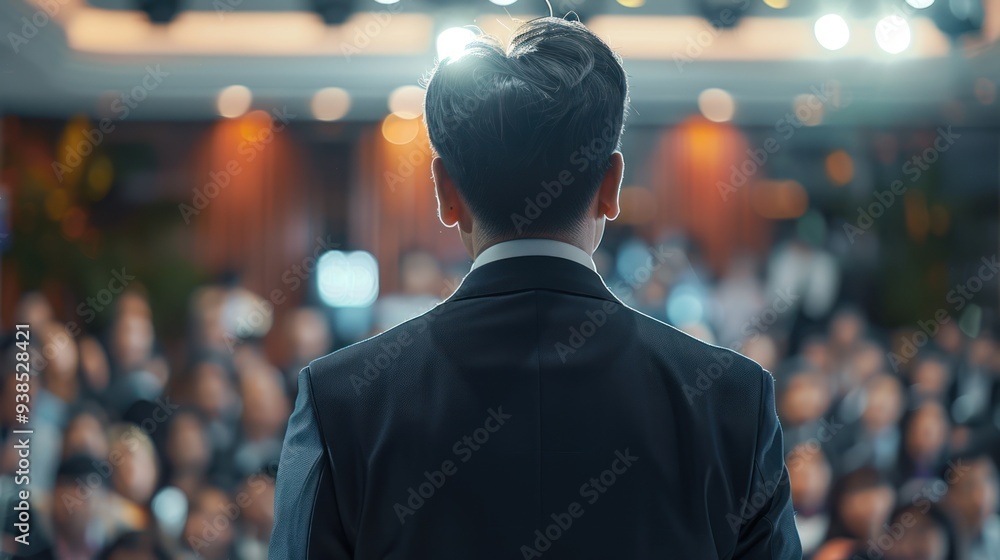 Speaker Addressing a Large Audience Speaker Addressing a Large Audience