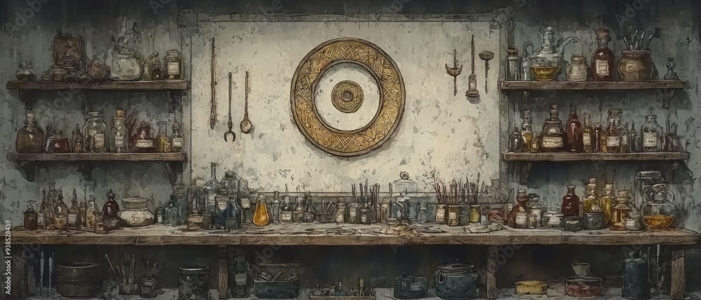 Ouroboros Alchemist's Lab Various Gnosticism, Alchemy Religion Spiritual Symbol Ouroboros Alchemist's Lab Various Gnosticism, Alchemy Religion Spiritual Symbol