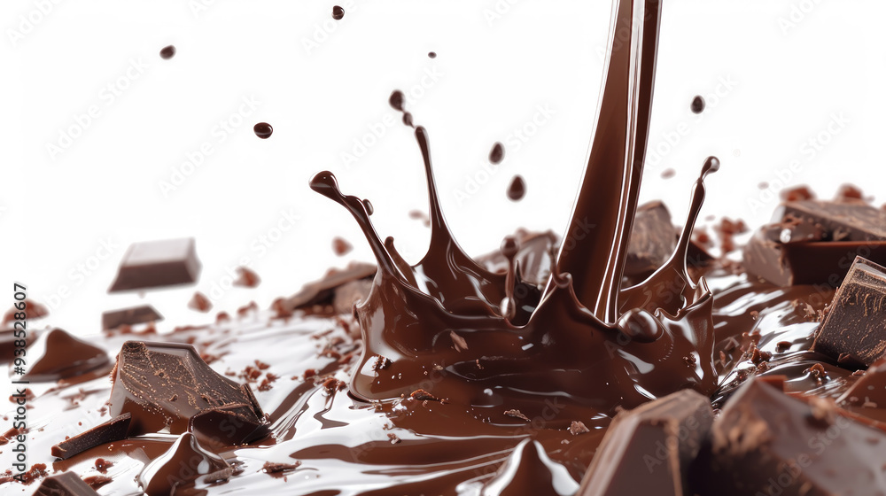 Fototapeta premium Splash of smooth chocolate