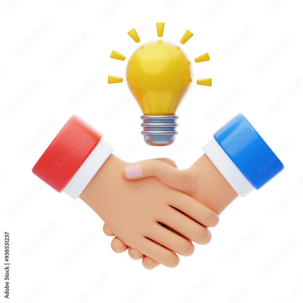 3D Creative Collaboration With Other Users. 3D Icon 3D Creative Collaboration With Other Users. 3D Icon