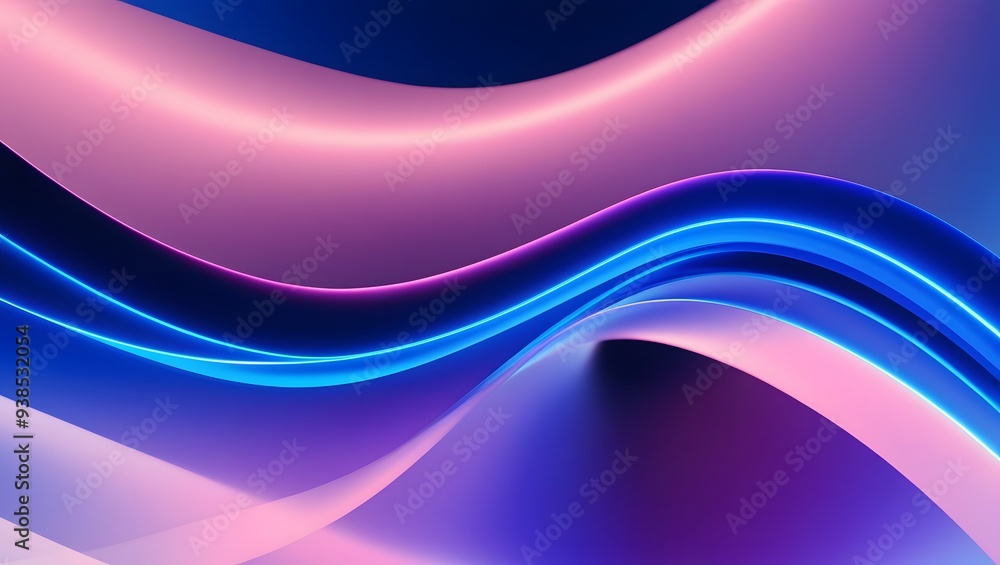 Obraz premium Gradient Blue background. blurry blue gradient color background. vibrant gradient modern background. synthwave wallpaper. modern wavy background. wavy blue wallpaper. Wavy blue gradient background. 