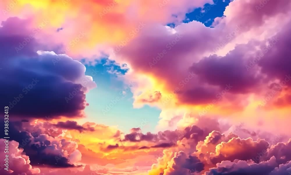 2D cartoon style illustration of an anime inspired cloudy sky featuring clouds and a vibrant background 2D cartoon style illustration of an anime inspired cloudy sky featuring clouds and a vibrant background