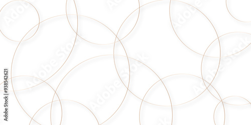 Abstract industrial Design random lines gold on white background.Geometric seamless minimalist pattern with straight lines design.luxury gold geometric random chaotic lines. Circle and triangle line