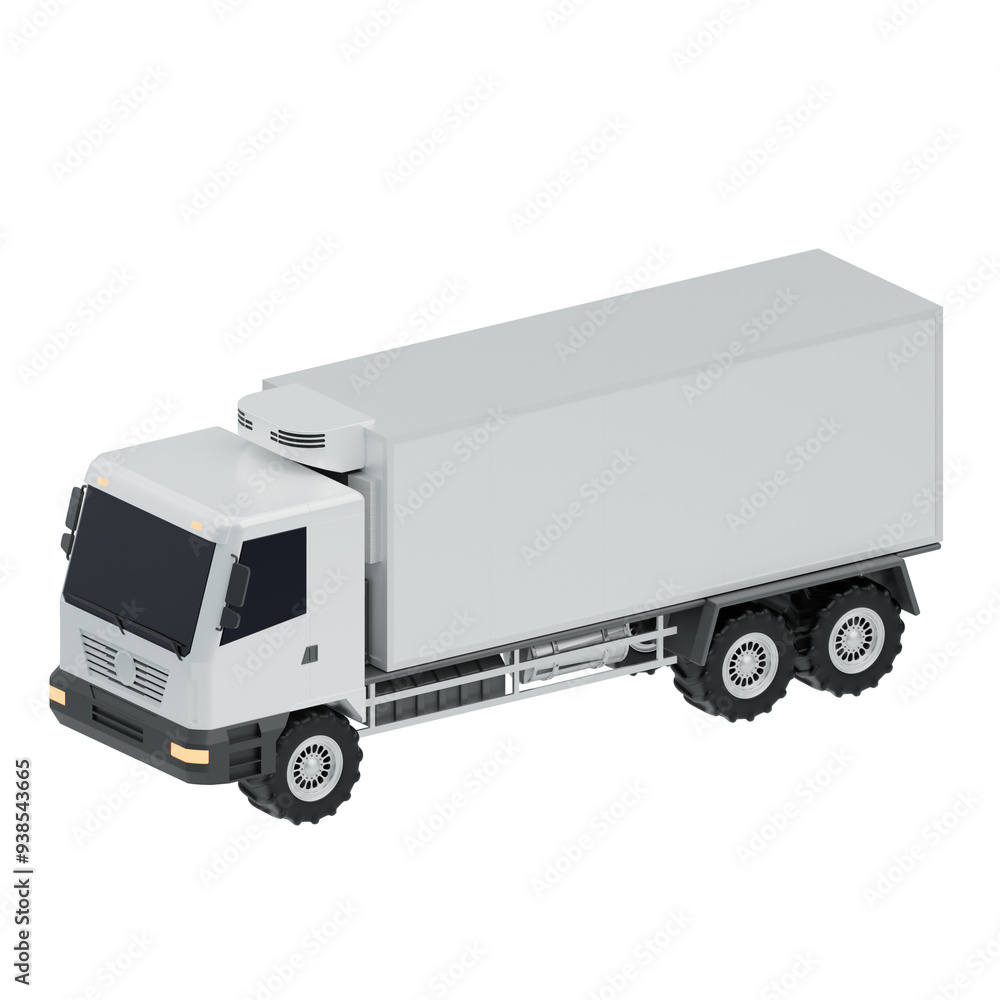 3D Refrigerated Truck. 3D Icon 3D Refrigerated Truck. 3D Icon