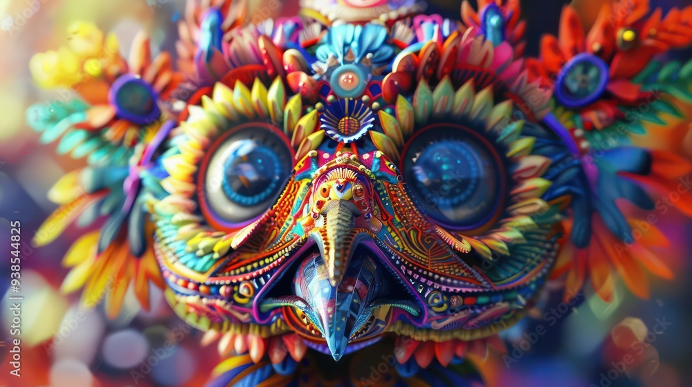 Fototapeta A Colorful Owl Portrait