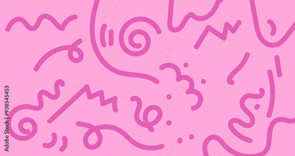 Hand drawn Doodle pattern background with abstract shapes and dots. Modern pattern bright color creative trendy random line for Banner, Flyer, Cover, Wallpaper Hand drawn Doodle pattern background with abstract shapes and dots. Modern pattern bright color creative trendy random line for Banner, Flyer, Cover, Wallpaper