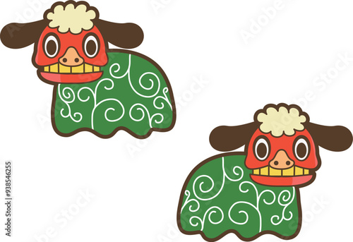 かわいい獅子舞